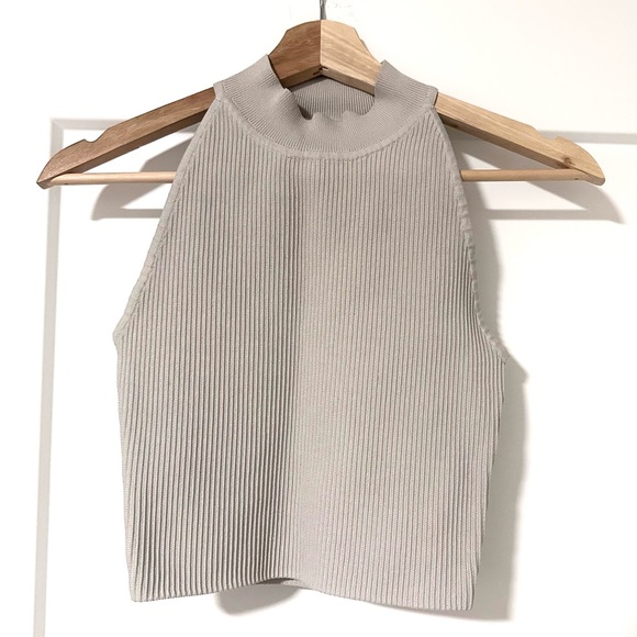 Babaton Tops - 2 for $20 or 4 for $35 Babaton Cream Ribbed Mock-Neck Tank